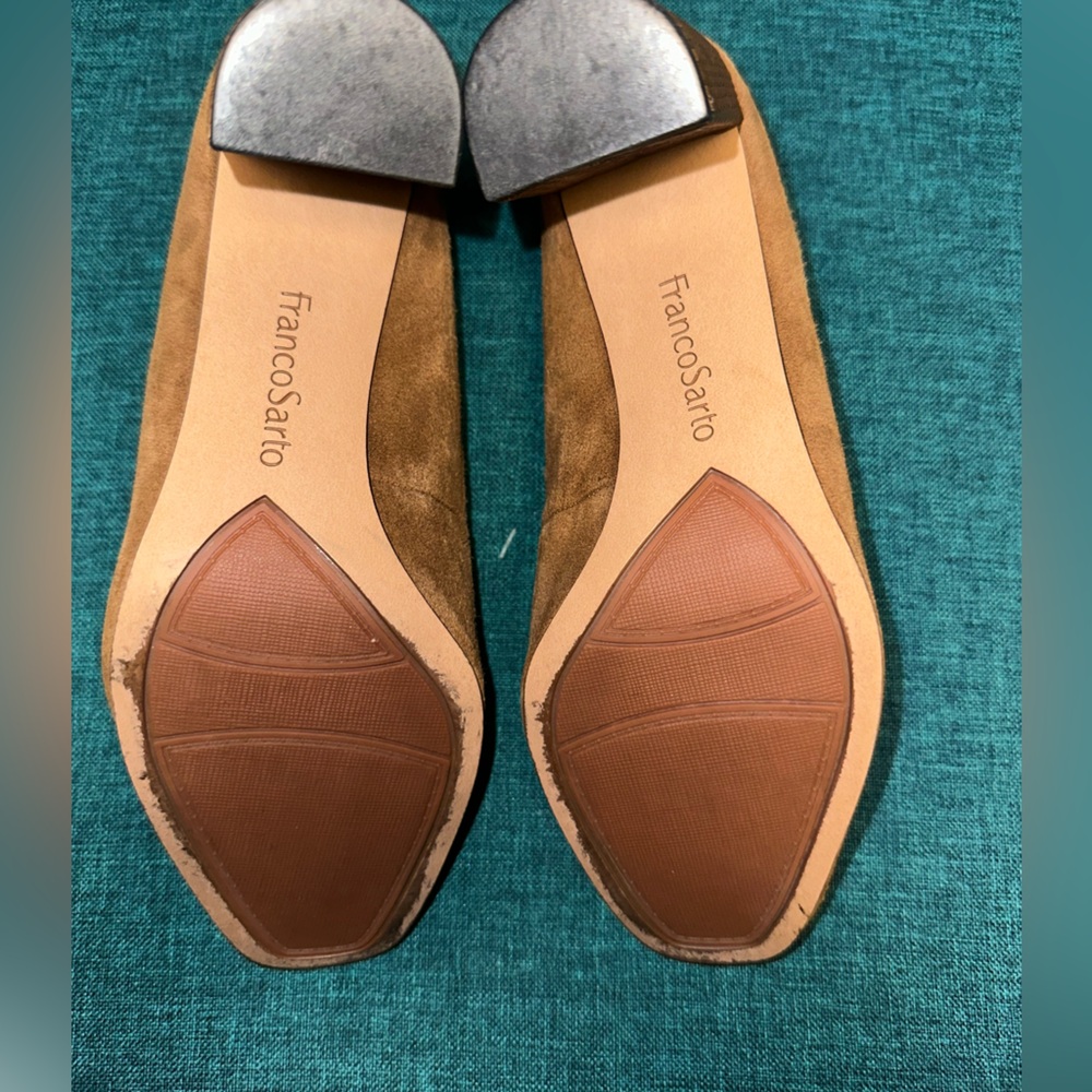 Franco Sarto L Ingall Suede/Leather Pumps High Heel Brown Shoes 8 MINT! - Picture 7 of 7
